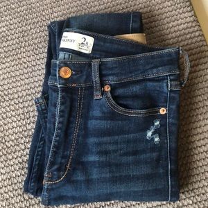 Distressed high rise skinny jeans, Abercrombie